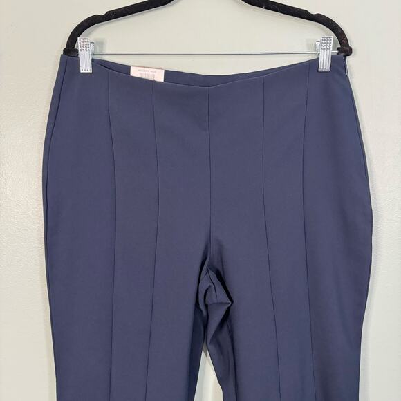 INC INTERNATIONAL CONCEPTS Pants 12 Bootcut Flare Leg Mid Rise Pleated Blue NWT - Picture 3 of 11